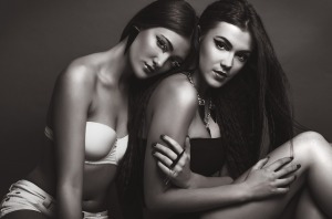 Image of two women with sensual appearance