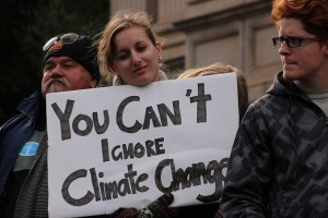 A Climate Change protester